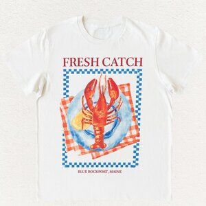 Wild Fable White Lobster Graphic Tee – Size M